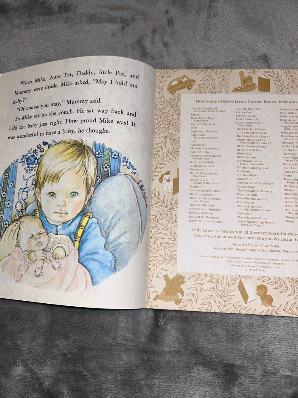 Little Golden Book, The New Baby, 1975, #306-53 - Picture 9 of 10